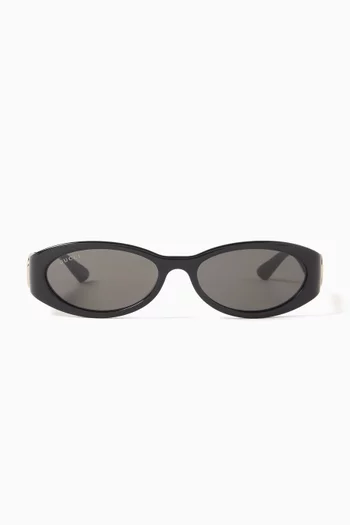 Oval Sunglasses in Recycled Acetate