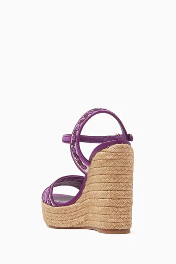 Majolica Embroidery Wedge 90 Sandals