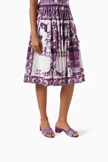 Karol 40 Majolica Mule Sandals in Jacquard
