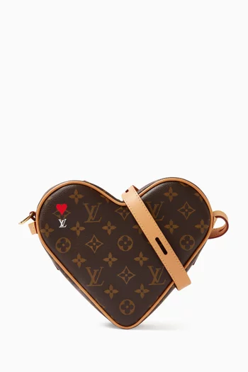 Unused Louis Vuitton Game On Coeur Heart Bag in Coated Canvas