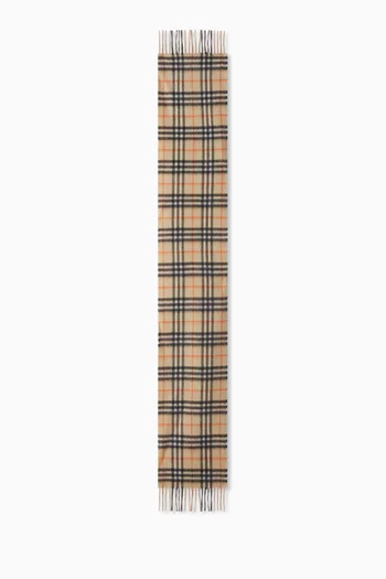 Check Scarf in Cashmere