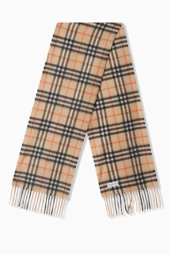 Check Scarf in Cashmere
