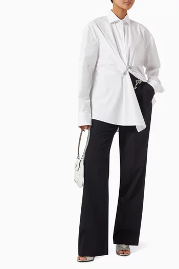 High-waisted Charm Pants in Gabardine