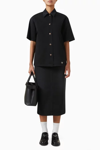 تنورة دينم متوسطة الطول