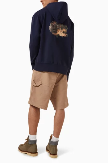 Prickly Back Print Hoodie in Organic Cotton