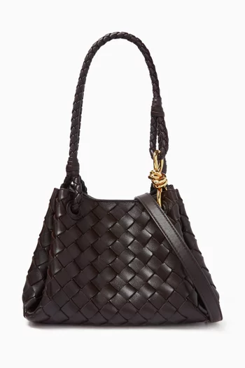 Small Andiamo Parachute Bag in Intrecciato Leather