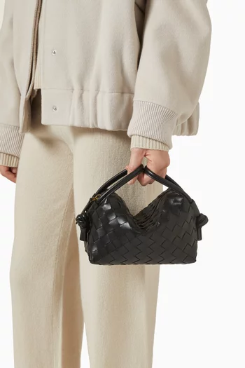 Small Loop Top-handle Bag in Intrecciato Leather