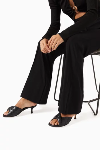 Blink 50 Mules in Intreccio Leather