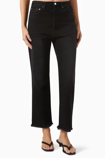 High-waist Jeans in Organic Cotton