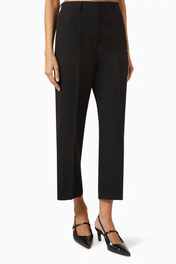 Cropped Pants in Recycled Polyester Blend