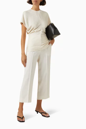 Cropped Pants in Recycled Polyester Blend