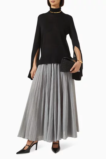 Crinkled Plisse Skirt in Organic Cotton