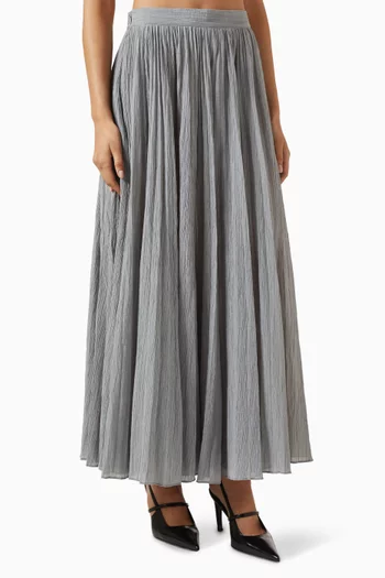 Crinkled Plisse Skirt in Organic Cotton