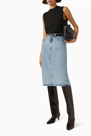 Midi Skirt in Denim