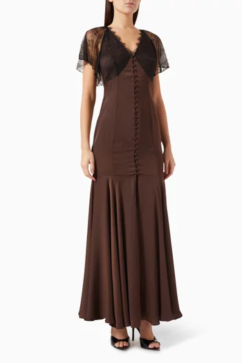 Lace V-neck Maxi Dress