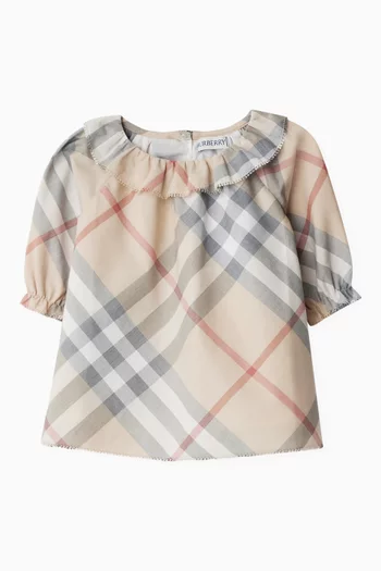 Emmeline Check-print Dress in Cotton
