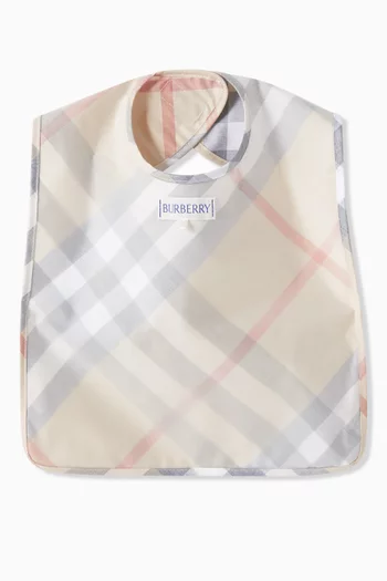 Check-print Bib in Cotton