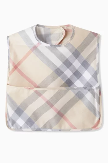 Check-print Bib in Cotton