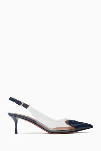55 Slingback Mules in Patent Leather