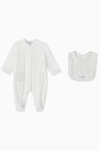Logo Jumpsuit & Bib Set