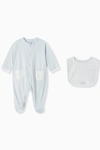 Logo Jumpsuit & Bib Set