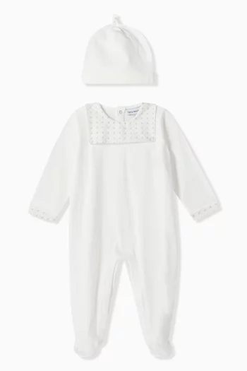 Eagle Jumpsuit & Beanie Set in Cotton