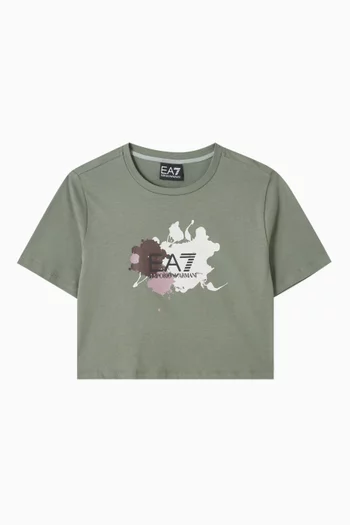 Macro Logo T-shirt in Cotton