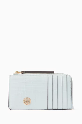 Tory burch robinson zip leather slim card case cheap