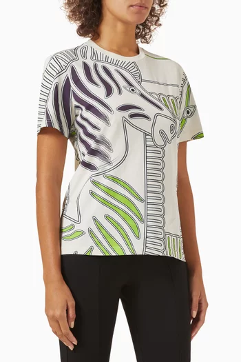 Printed T-shirt in Cotton-jersey