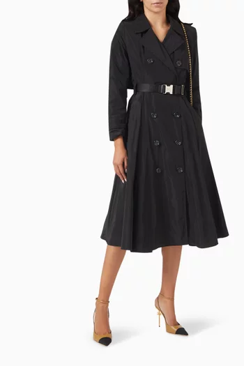 Belted Trench Coat in Nylon