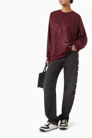 Lettering Sweatshirt in Cotton-blend
