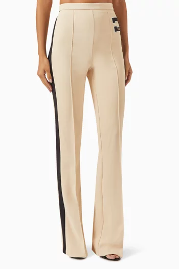 Logo Embroidery Pants in Crepe