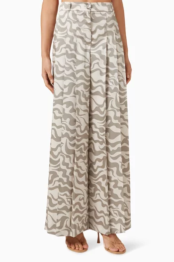 Riarso Wide-leg Pants in Twill