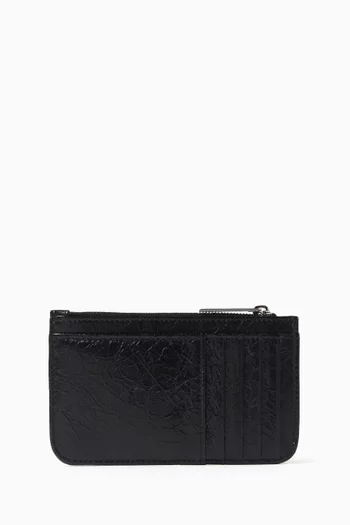 Monaco Long Coin & Card Holder in Puffy Arena Lambskin