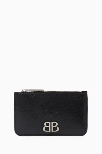 Monaco Long Coin & Card Holder in Puffy Arena Lambskin