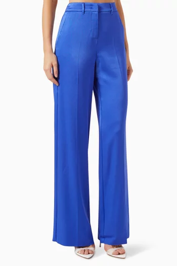 High-waist Pants in Satin
