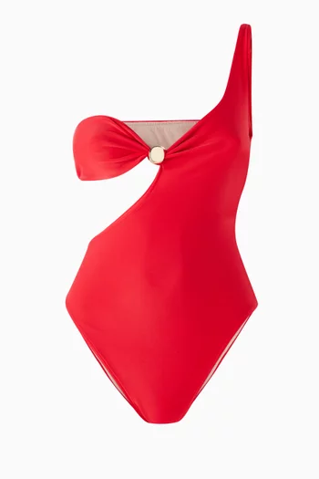 Holiday One-shoulder One-piece Swimsuit