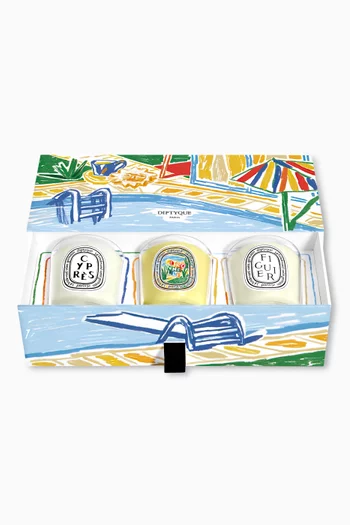 مجموعة شموع فيجي وسيبريس وسيترونيل، 3 × 70 غرام