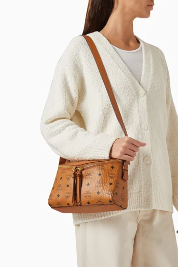 Diamond Shoulder Bag in Visetos