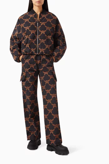 Lauretos Monogram Bomber Jacket in Re-nylon