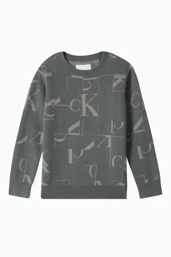 Monogram Sweater in Cotton