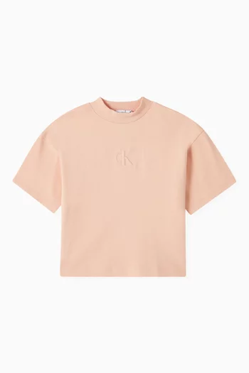 Boxy Logo Top in Cotton