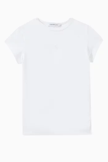 Slim Soft Drape T-shirt in Cotton-jersey