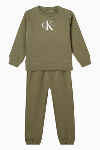 Monogram Tracksuit Set in Cotton