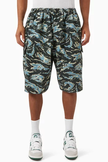 Camo Bermuda Shorts in Ripstop Cotton