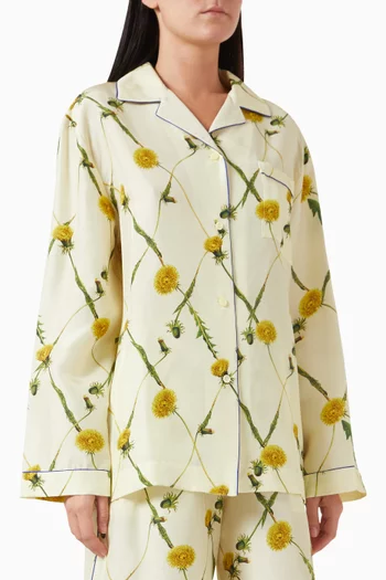Dandelion Pyjama Shirt in Mulberry Silk