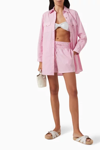 Annie Striped Shorts in Cotton