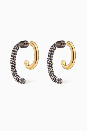 Mina Luna Earrings in Pavé and 12kt Gold-plated Brass