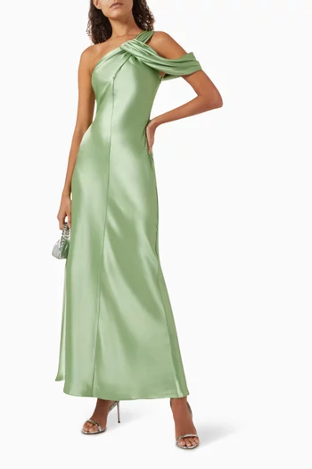 Hilder Maxi Dress in Satin