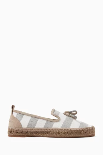 Striped Espadrilles in Canvas